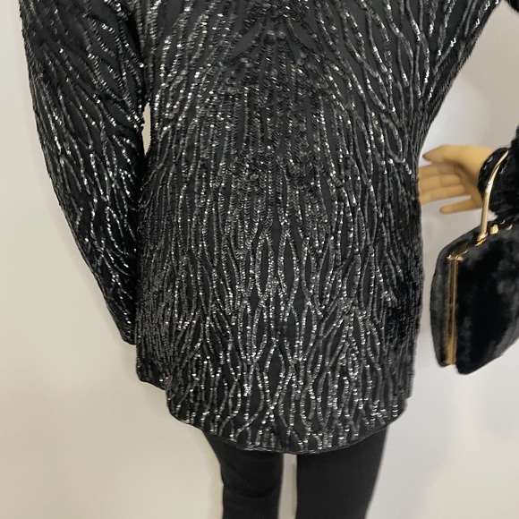 Vintage 60’s duster sequin sweater with a clip below the bust super chic elegant - Picture 8 of 10